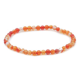 Bracelet pierres naturelles 4mm cornaline A