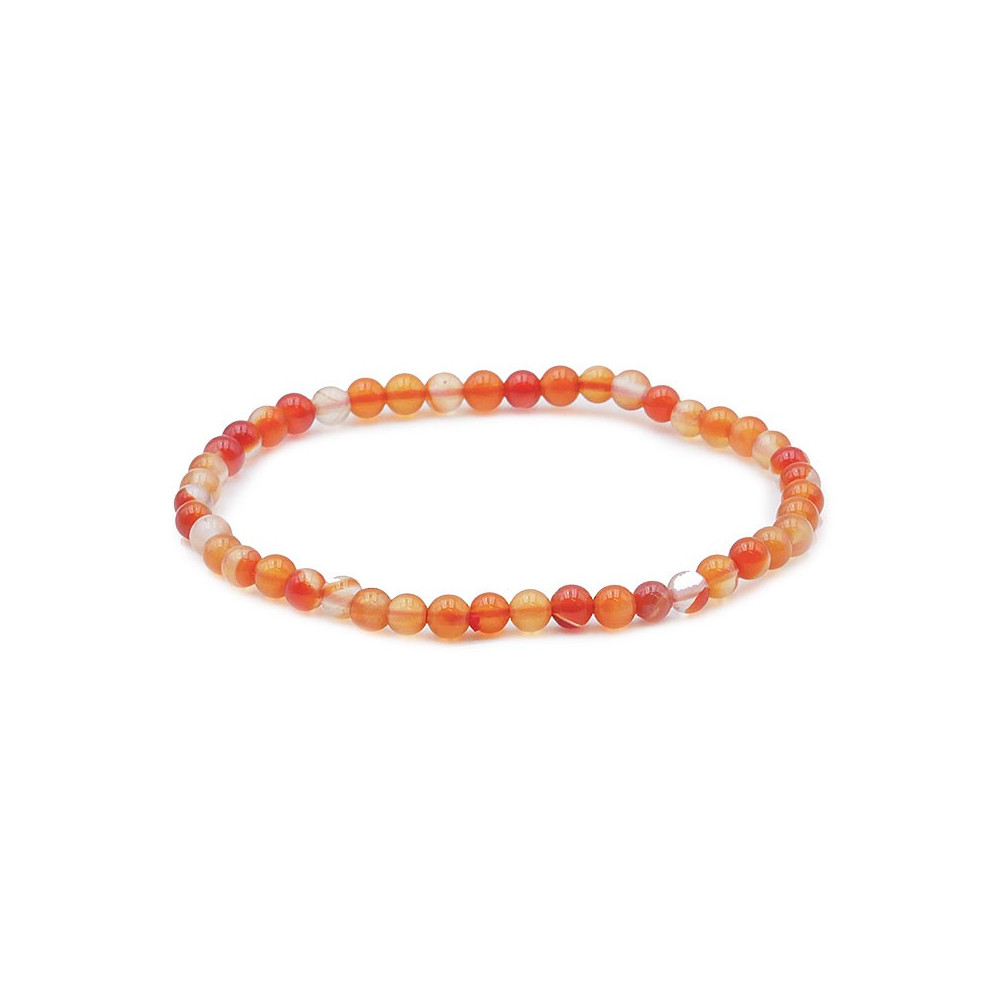 Bracelet pierres naturelles 4mm cornaline A