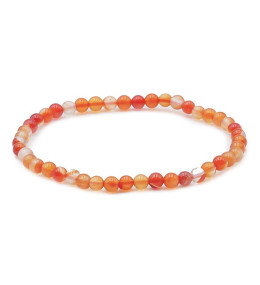 Bracelet pierres naturelles 4mm cornaline A