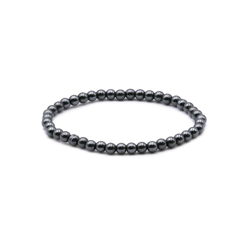 Bracelet pierres naturelles 4 mm hématite AB