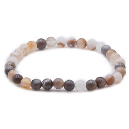 Bracelet pierres naturelles 6mm agate botswana AB