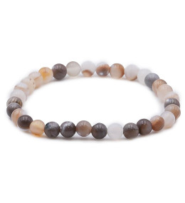 Bracelet pierres naturelles 6mm agate botswana AB