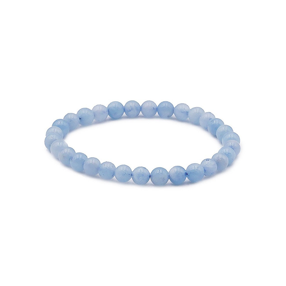 Bracelet pierres naturelles 6mm aigue marine A (5.5-6mm)