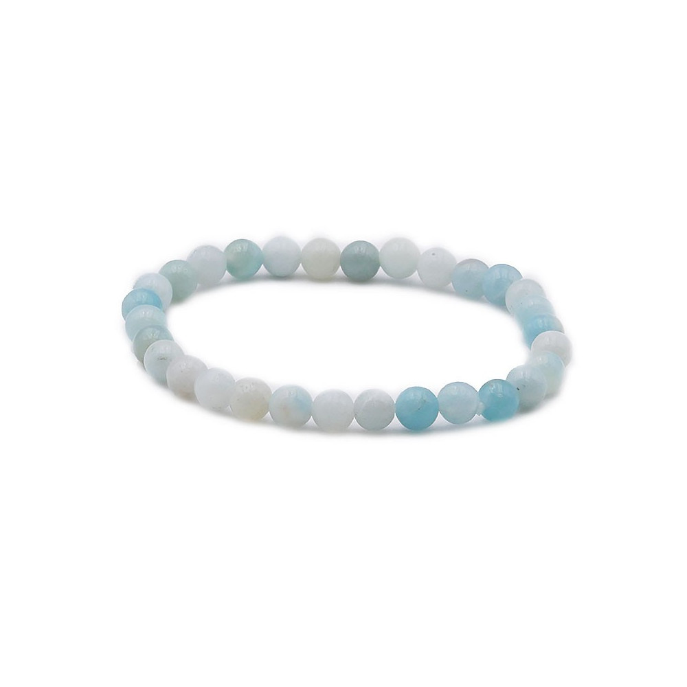 Bracelet pierres naturelles 6mm amazonite brésil B