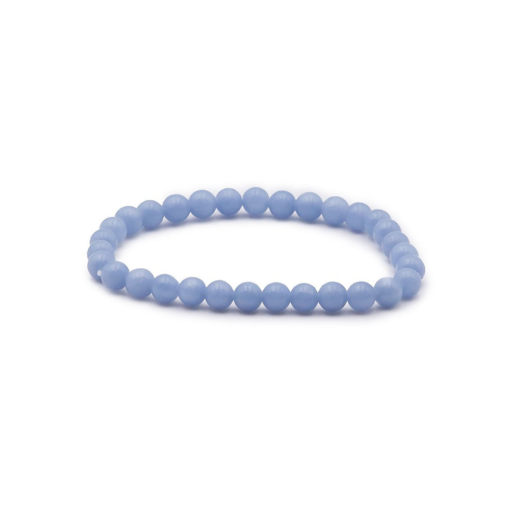 Bracelet pierres naturelles 6mm angélite A