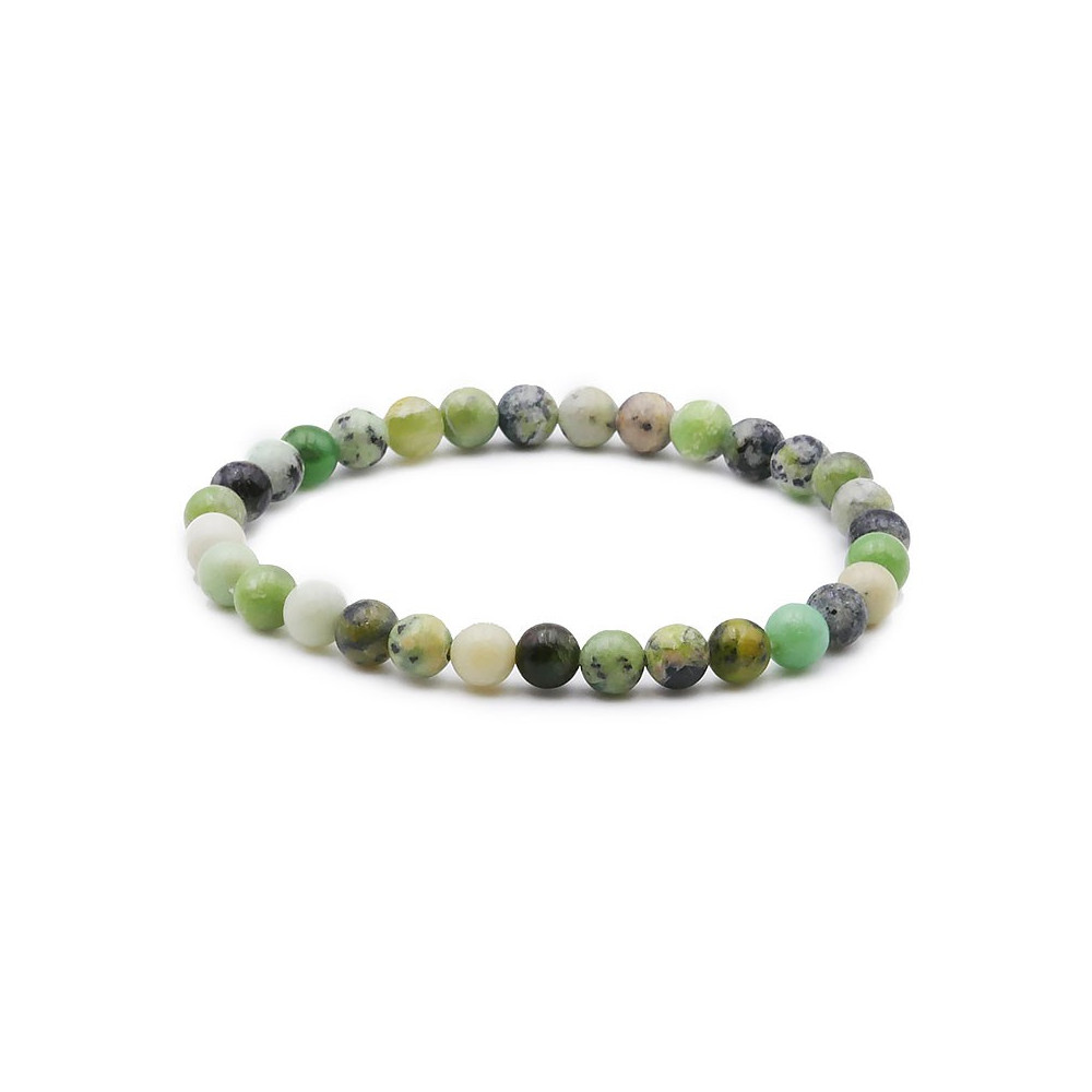 Bracelet pierres naturelles 6 mm chrysoprase citron B Bracelet pierres naturelles 6 mm chrysoprase citron B