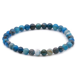 Bracelet pierres naturelles 6 mm apatite bleue AB