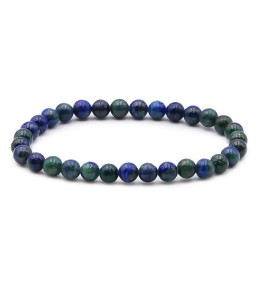 Bracelet pierres naturelles 6mm azurite malachite stabilisée AB