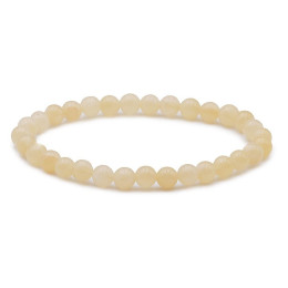 Bracelet pierres naturelles 6mm calcite orange AB