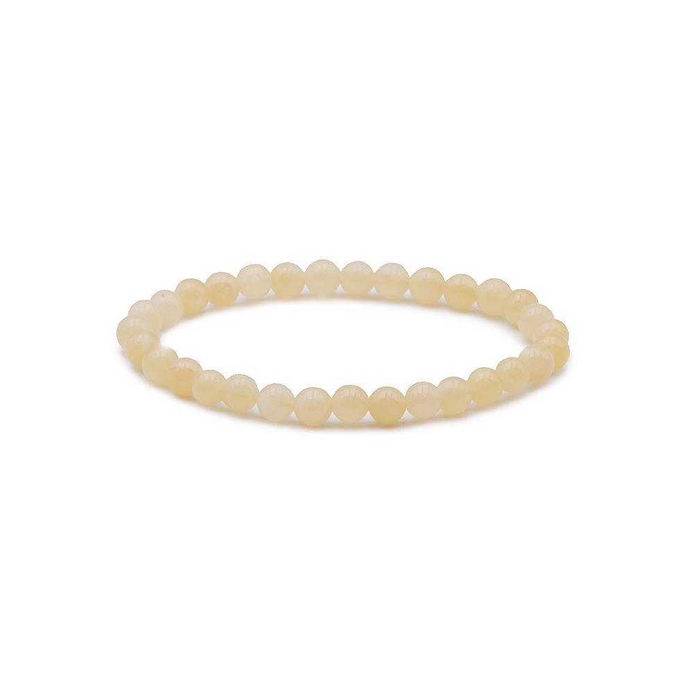 Bracelet pierres naturelles 6mm calcite orange AB