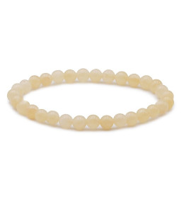 Bracelet pierres naturelles 6mm calcite orange AB