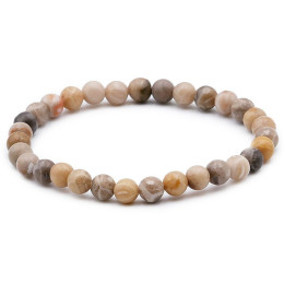 Bracelet pierres naturelles 6 mm corail fossile AB