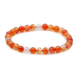 Bracelet pierres naturelles 6mm cornaline A