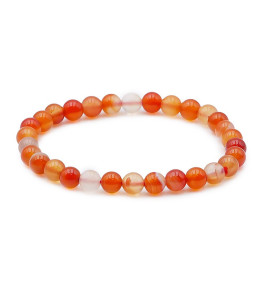 Bracelet pierres naturelles 6mm cornaline A
