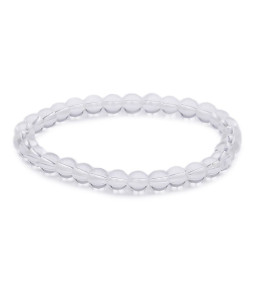 Bracelet pierres naturelles 6mm cristal de roche A