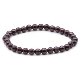 Bracelet pierres naturelles 6mm grenat rouge almandin A