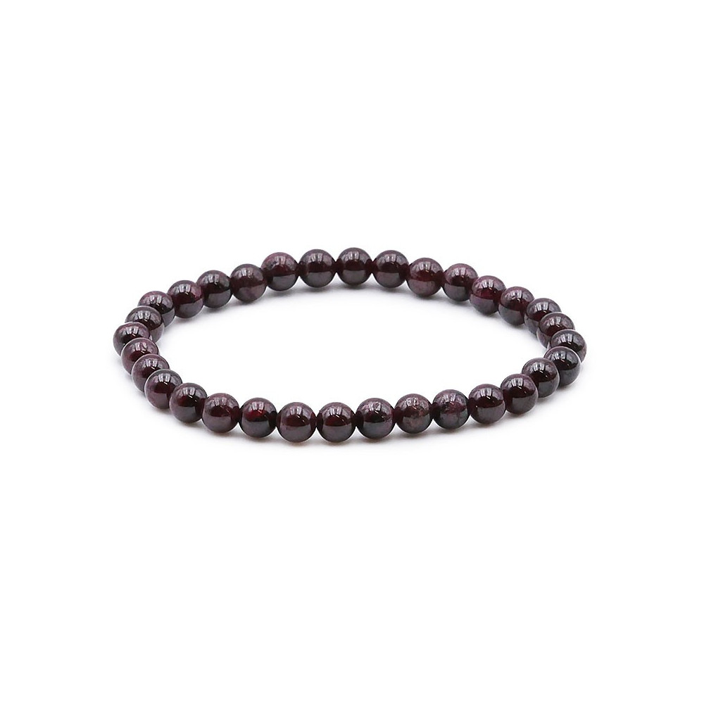 Bracelet pierres naturelles 6mm grenat rouge almandin A