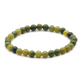 Bracelet pierres naturelles 6mm jade néphrite AB