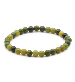 Bracelet pierres naturelles 6mm jade néphrite AB