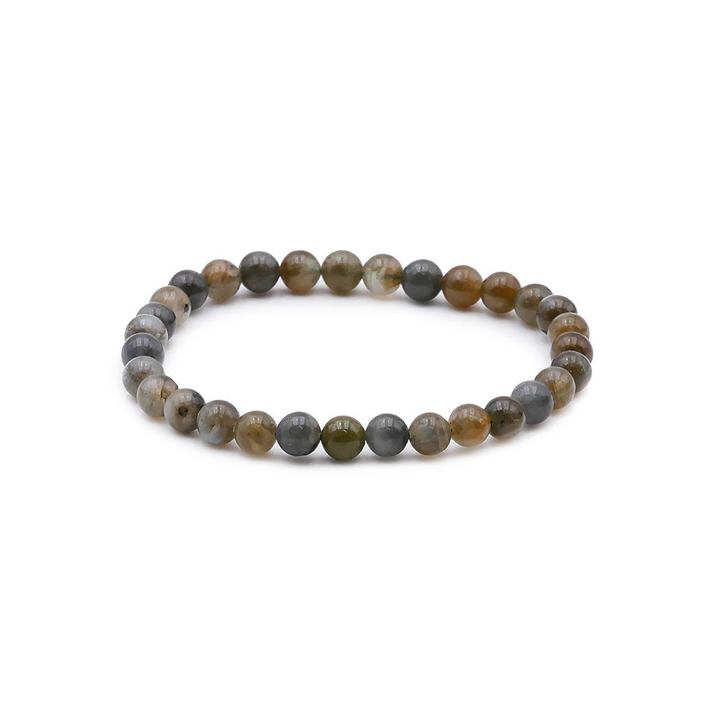 Bracelet pierres naturelles 6mm labradorite AB