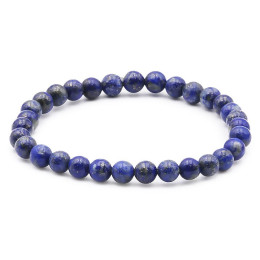 Bracelet pierres naturelles 6mm lapis lazuli AB