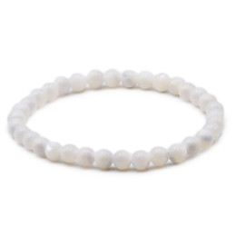 Bracelet pierres naturelles 6mm nacre A