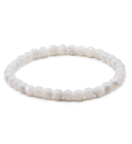 Bracelet pierres naturelles 6mm nacre A