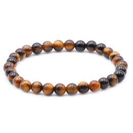 Bracelet pierres naturelles 6mm oeil de tigre A