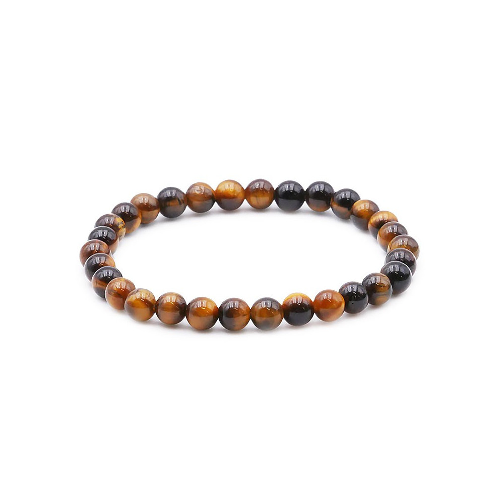 Bracelet pierres naturelles 6mm oeil de tigre A