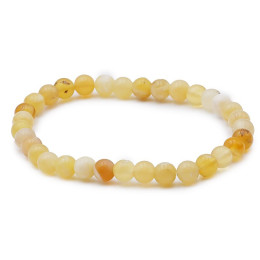 Bracelet pierres naturelles 6mm opale jaune AB