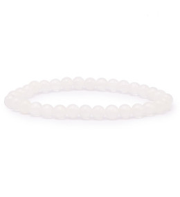 Bracelet pierres naturelles 6mm quartz laiteux A