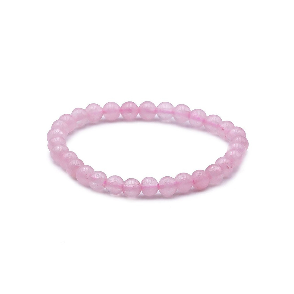 Bracelet pierres naturelles 6mm quartz rose AB