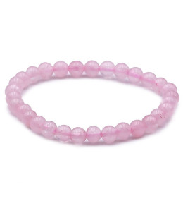 Bracelet pierres naturelles 6mm quartz rose AB