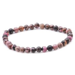 Bracelet pierres naturelles 6mm rhodonite Madagascar AB