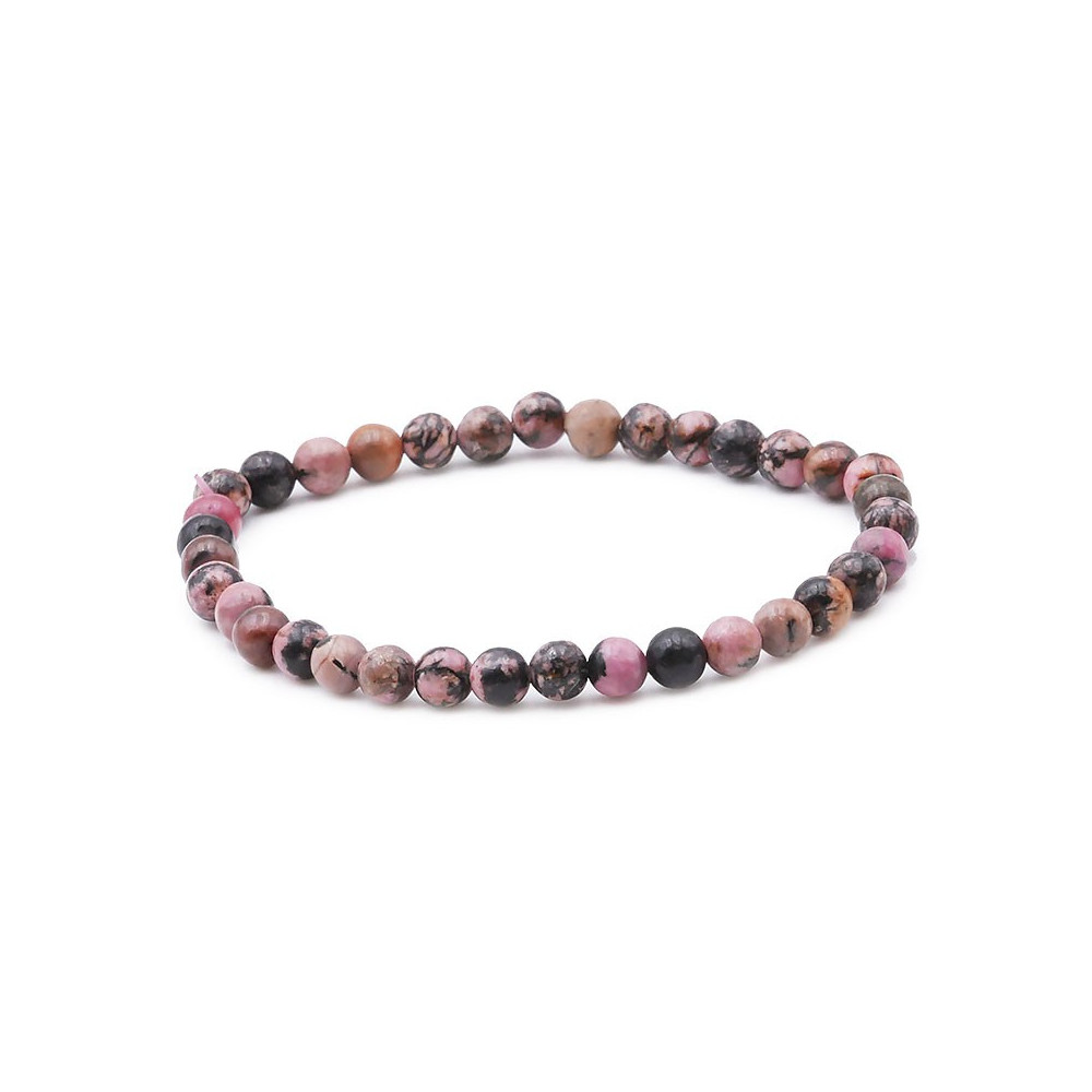 Bracelet pierres naturelles 6mm rhodonite Madagascar AB
