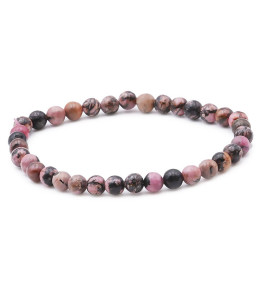 Bracelet pierres naturelles 6mm rhodonite Madagascar AB