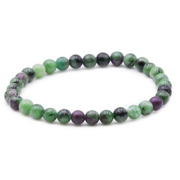 Bracelet pierres naturelles 6 mm rubis Zoisite A