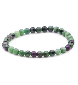 Bracelet pierres naturelles 6 mm rubis Zoisite A