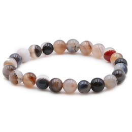 Bracelet pierres naturelles 8mm agate botswana AB