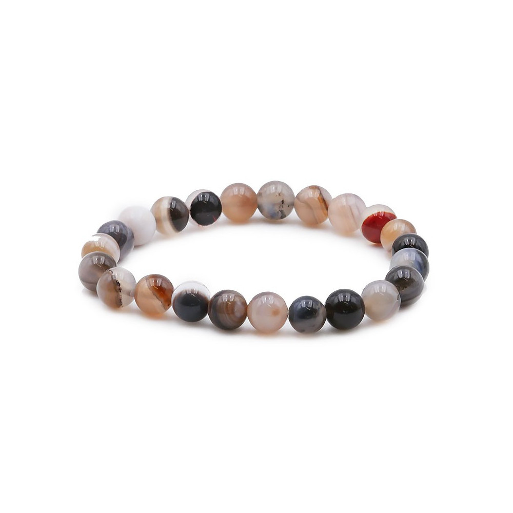 Bracelet pierres naturelles 8mm agate botswana AB