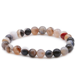 Bracelet pierres naturelles 8mm agate botswana AB