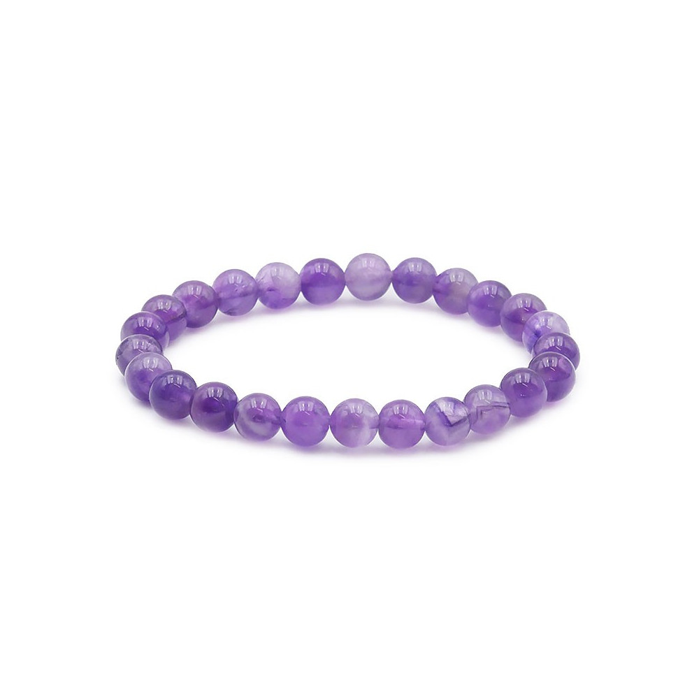 Bracelet pierres naturelles 8mm améthyste brésil A
