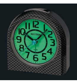 Réveil RHYTHM effet carbone blanc RE854.03