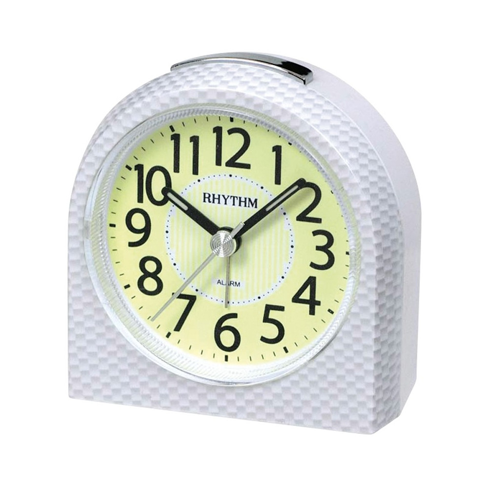 Réveil RHYTHM effet carbone blanc RE854.03