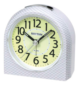Réveil RHYTHM effet carbone blanc RE854.03