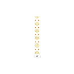 tattoo-lovely-sioou-un-elegant-bracelet-compose-de-multiples-feuilles-de-palme-dorees-et-de-points-oranges-dvb03