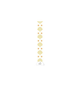 tattoo-lovely-sioou-un-elegant-bracelet-compose-de-multiples-feuilles-de-palme-dorees-et-de-points-oranges-dvb03
