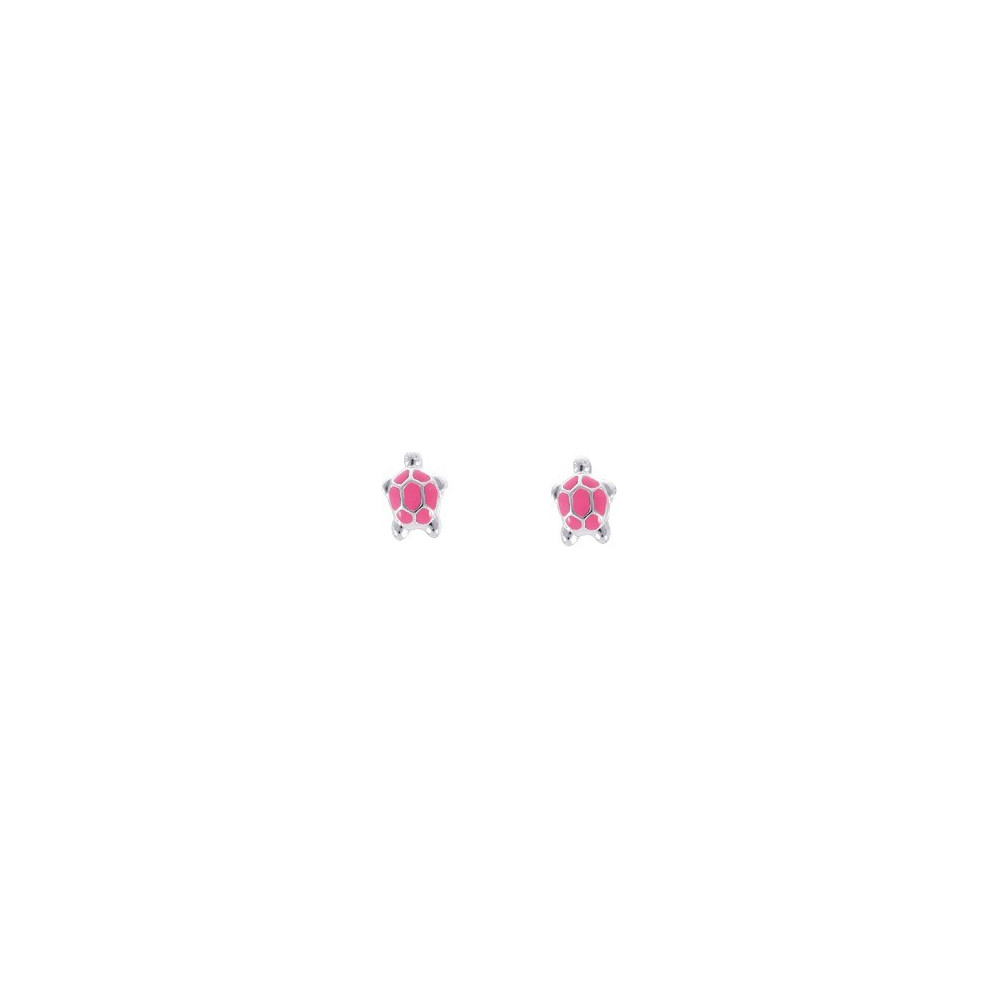 Boucles d'oreilles argent 925/1000, tortues laque by Stauffer