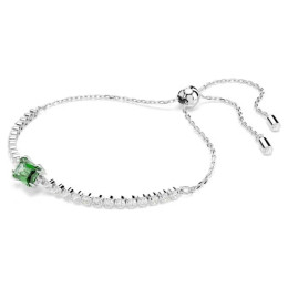 Le Bracelet Swarovski, Matrix Tennis Tailles variées, Vert, Métal rhodié, 5693411