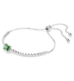 Le Bracelet Swarovski, Matrix Tennis Tailles variées, Vert, Métal rhodié, 5693411
